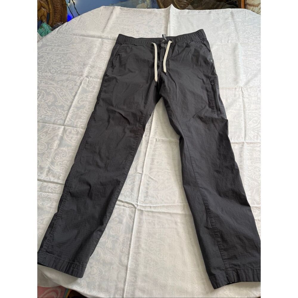 Vuori Mens Medium Ripstop Drawstring Pants Gray Tapered Travel Outdoor
